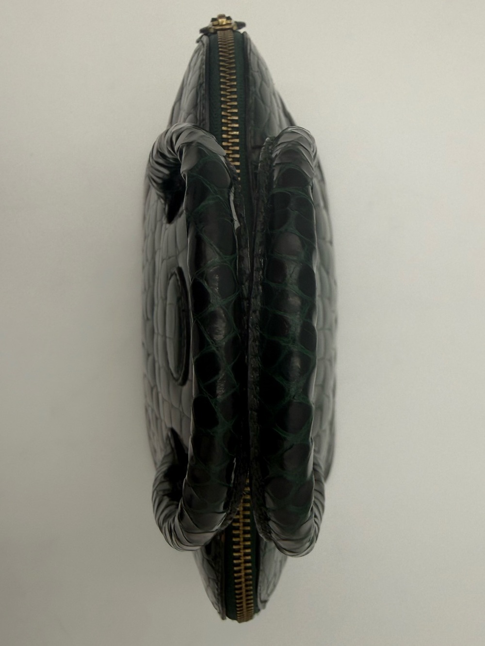🐊MAURO GOVERNA 1985 PARMA • MINI BUGATTI Bag in Exotic CROCODILE • Made in ITALY - Picture 13 of 16